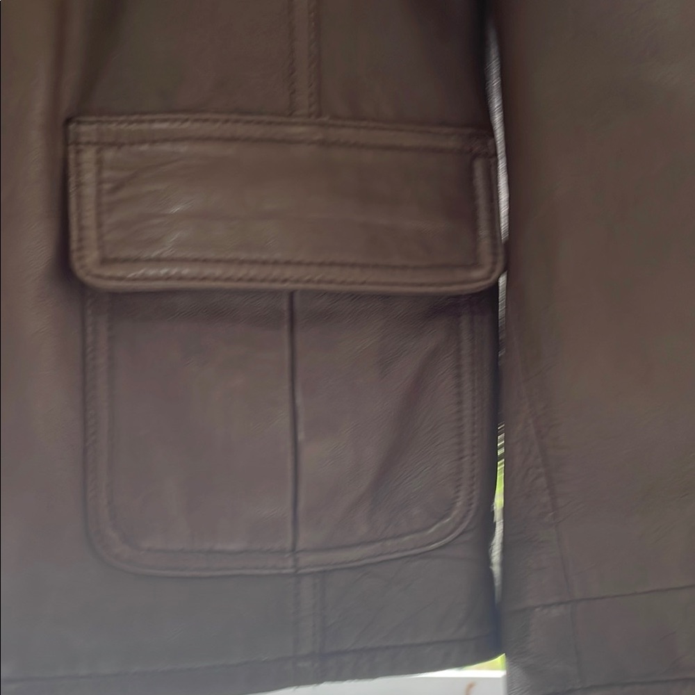 J. Jill Brown Lightweight Leathet Barn Jacket. Size LP. - Picture 2 of 6